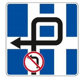 Kelio ženklas Važiavimo schema